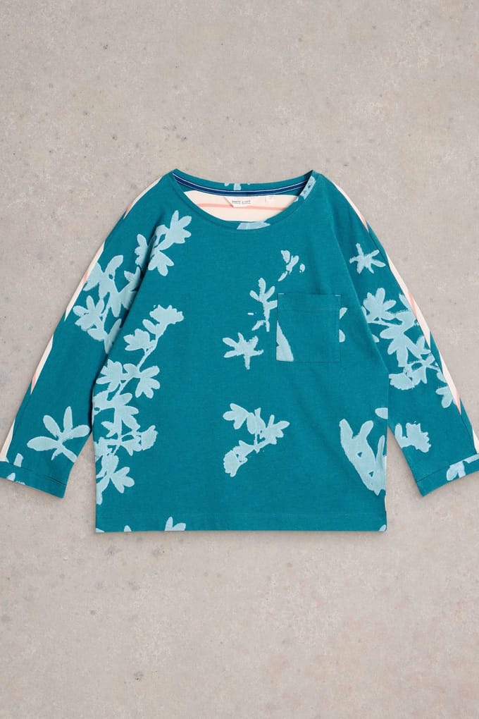 White Stuff Demi Dolman Blue Print Taglia: 20 | Maglie Sportivi Outlet | Donna | Blu