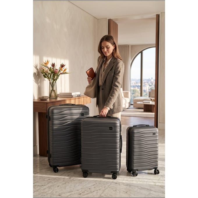 Hardshell Grijze 8-wiel Bagagekoffer Tas Koffer Set - Vespera