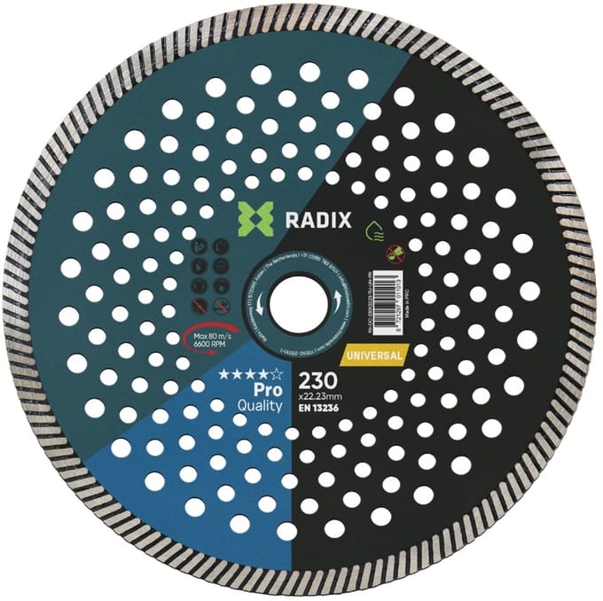 Radix - Universele diamantschijf - 230 x 22,23 mm - Turbo - Pro