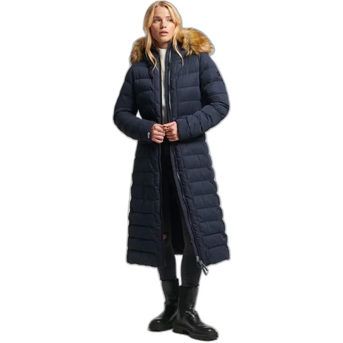 Superdry - Lange Arctic pufferjas - Dames - Gewatteerde jassen