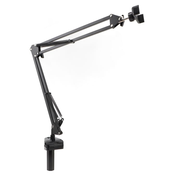 Overhead Video Standaard Telefoonhouder Scharnierende Arm Telefoonbevestiging Ondersteunt Smartphones tot 6.8 black