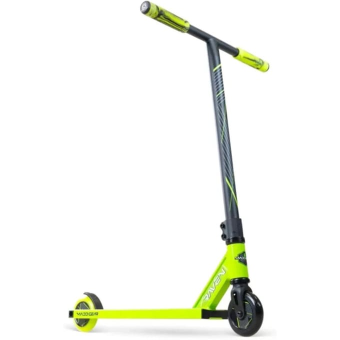 Madd Gear MG1 Raven Serie - Stuntstep - Black Green - Aluminium Deck - Stalen T-Bar
