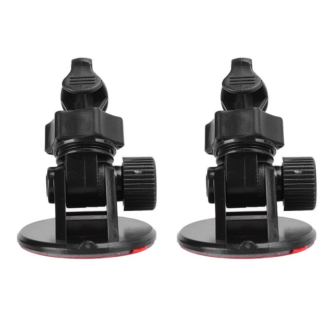 40mm Mini Lijm Auto Gegevensrecorder Houder Kleine Verstelbare Plakkerige Steun (2 stuks)Enkele Gesp black
