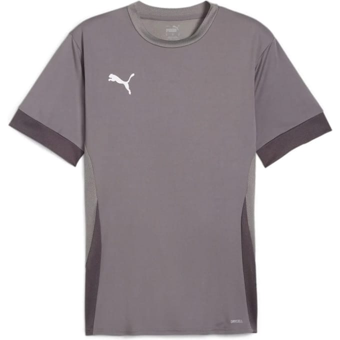 PUMA teamGOAL Matchday Jersey Heren Sportshirt - Cast Iron-PUMA White-Shadow Gray