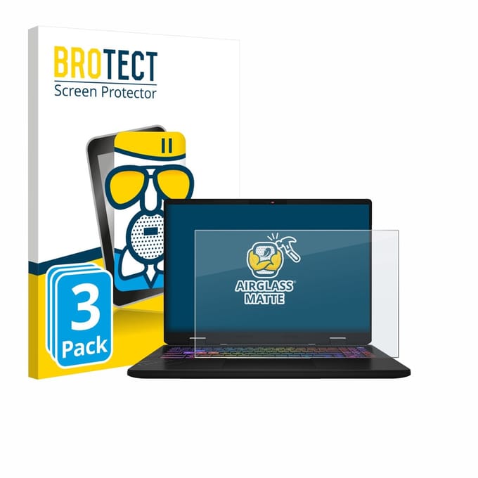 BROTECT - Screenprotector voor MSI Vector 16 HX AI - Folie Beschermfolie Beschermglas matte 3 Stuks