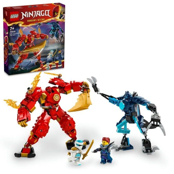 LEGO 71808 NINJAGO Kai's elementaire vuurmecha Actiefiguur Speelgoed voor Rollenspellen