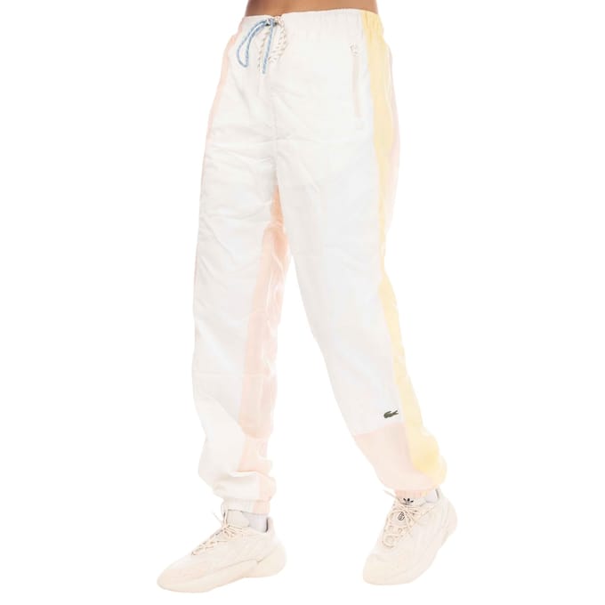Lacoste Slanke joggingbroek met kleurblokken voor dames (Wit)