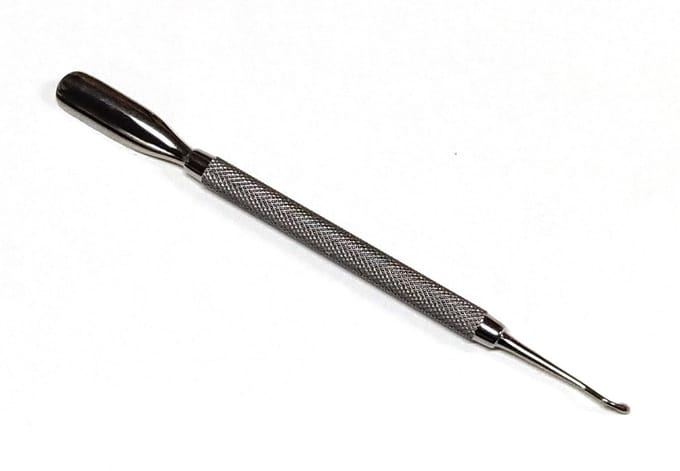 Rojafit - Professioneel - Manicure & Nagelstylisten -Dubbelinstrument - Pusher & Bulb - RVS – 14cm.