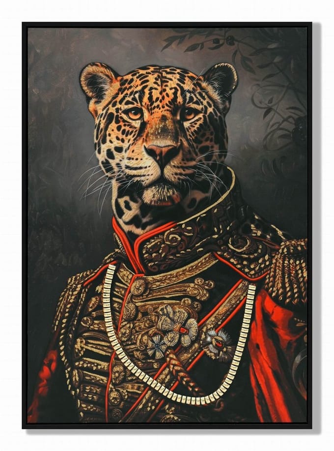 Schilderij 50x70cm royal tiger