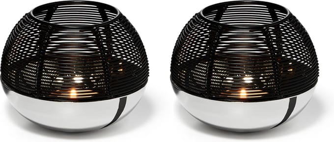 Philippi Set Luna theelichthouders S - Waxinelichthouders - Zwart - Modern