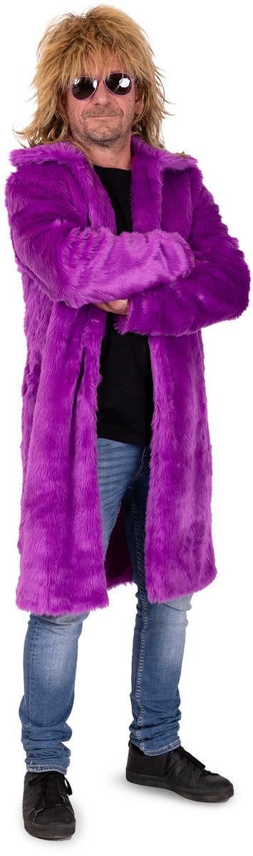 Bontjas Carnaval Heren Lang Paars - Maat M/L