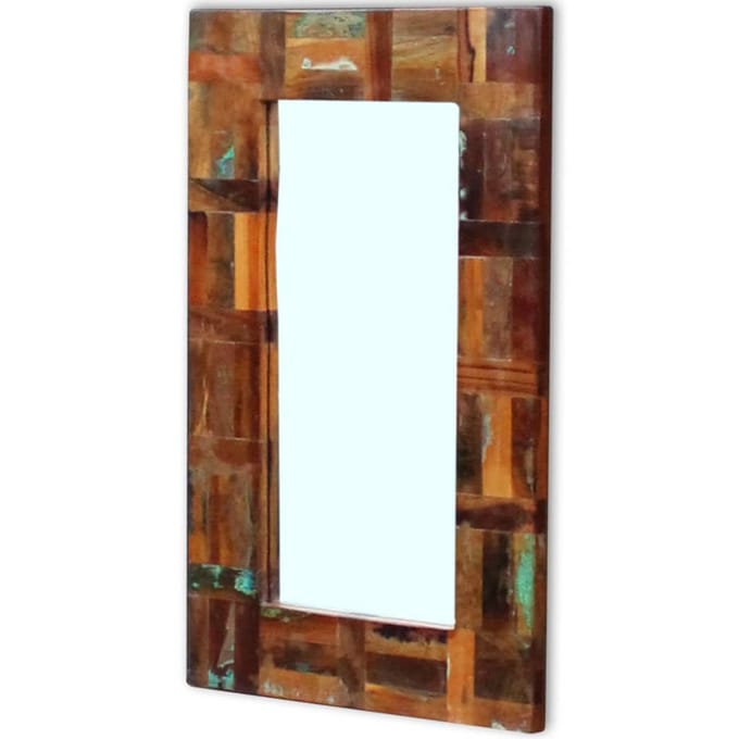 vidaXL - Spiegel - 80x50 - cm - massief - gerecycled - hout