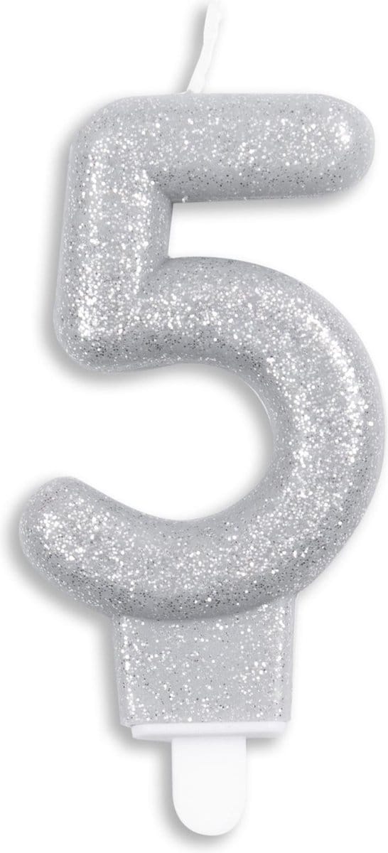 Wefiesta Cijferkaars '5' 4,4 X 7 X 1,2 Cm Wax Zilver