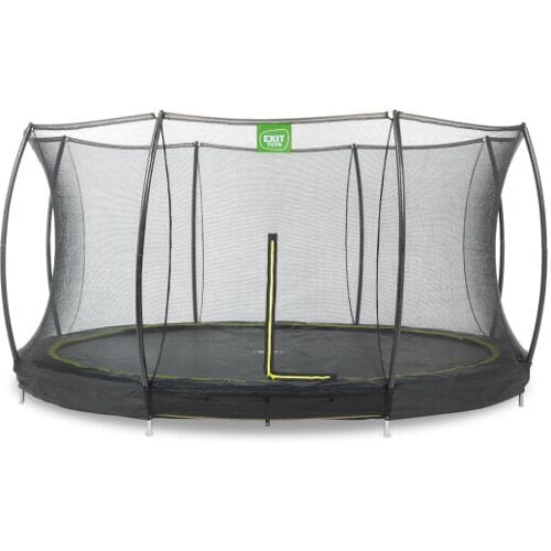 EXIT Silhouette Trampoline ø427cm - met Veiligheidsnet - Inground - Rond - Voor Kinderen - Zwart