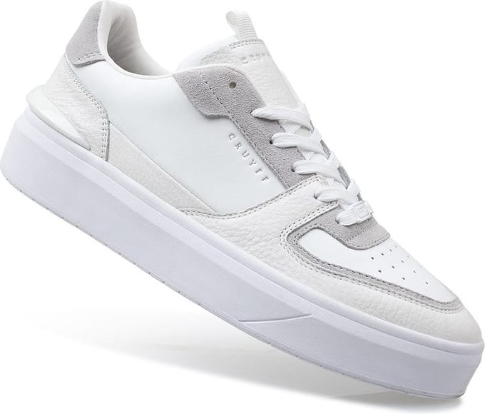 Cruyff Surefire Tennis Leather Heren Wit/Grijs Trainers