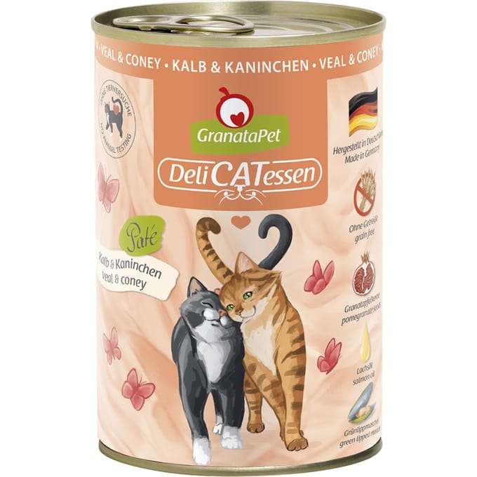 Probeerpakket GranataPet DeliCatessen 24 x 400 g Kattenvoer - Kalf & Konijn