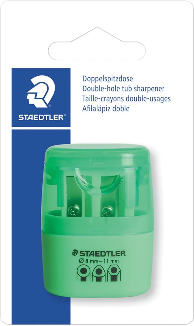 Staedtler D-hole tub sharpener neon Groen bc
