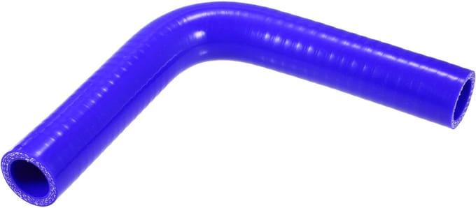 Dailygoods- Siliconen Slang 90 Graden - Universele Koppeling - Binnendiameter 22 mm - Dikte 5 mm - Blauw - Verbeterde Doorstroming - Koelslang