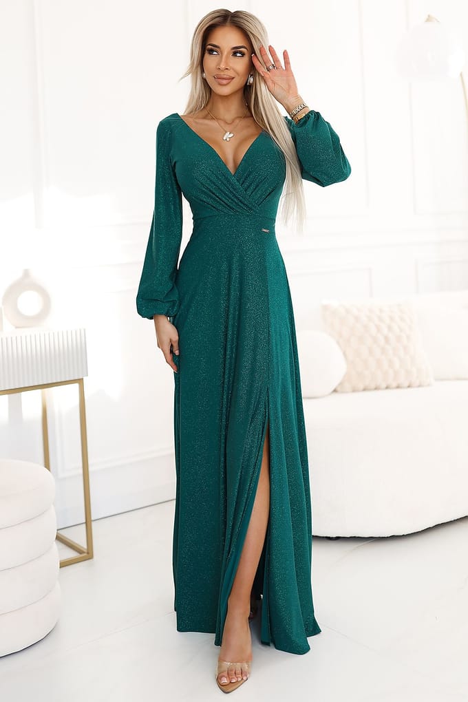 Midnight Flow Dress - Grün / S