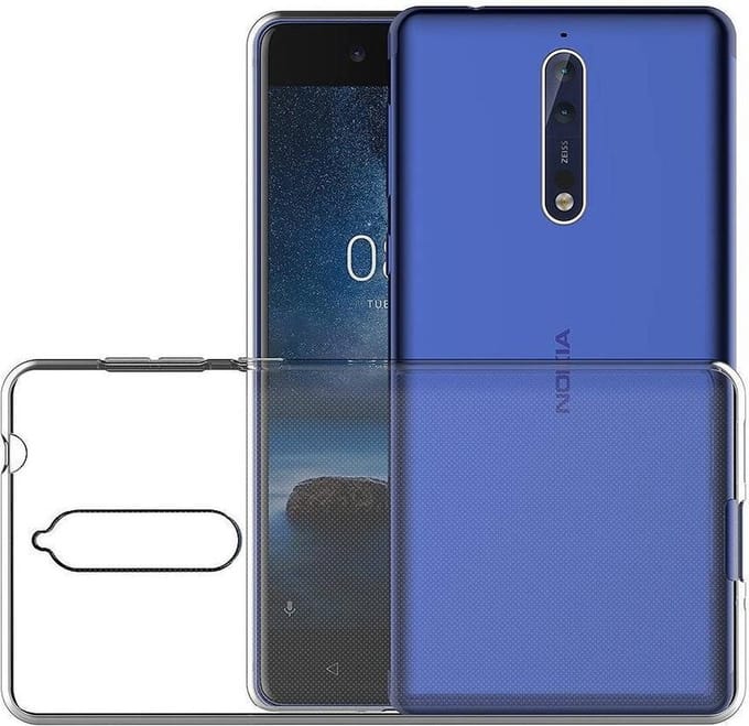 Transparant TPU Siliconen Backcover Hoesje voor Nokia 8