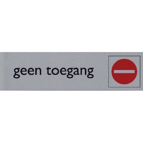 Infobord pictogram geen toegang 165x44mm