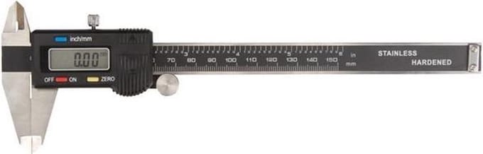 Toolland Digitale schuifmaat, 150 mm/6", met lcd-scherm, roestvrij staal