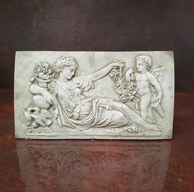 Wandplaat Romeinse dame