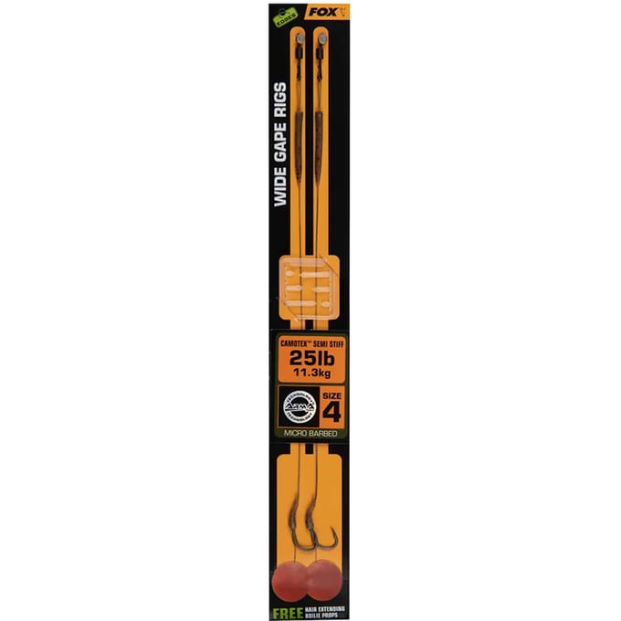 FOX Edges Wide Gape Semi Stiff Camotex Ready Rigs - Onderlijn