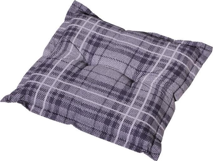 Madison hocker tuinkussen Denim block 50x50 cm - grijs
