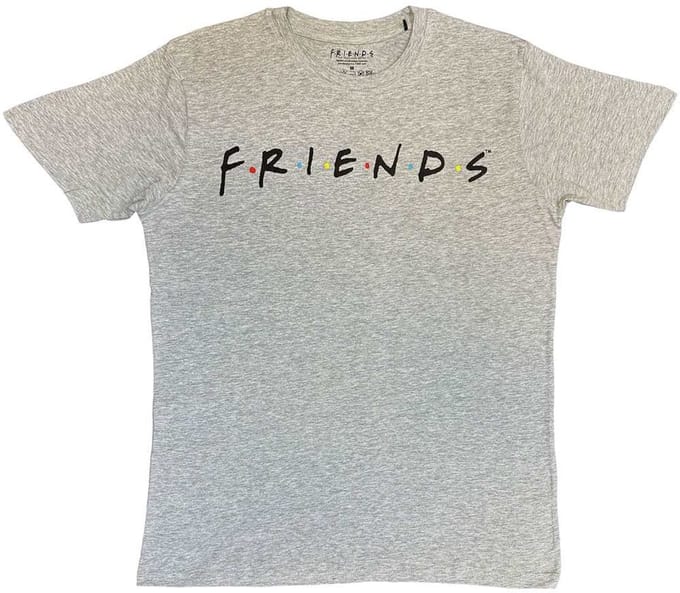 Friends - Logo Heren Tshirt - 2XL - Grijs