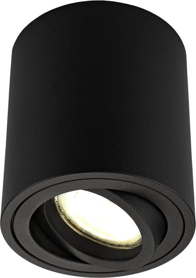 Ledvion - LED Opbouwspots - Dimbaar - 5W - 4000K - Zwart