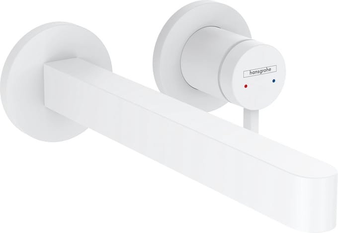 hansgrohe Finoris - Inbouw Wastafelmengkraan - Ééngreeps bediening - Met afvoerplug - 228mm - Mat Wit