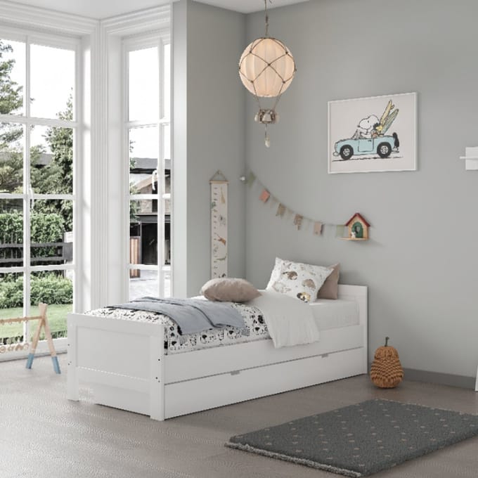 Born Lucky Tienerbed Noel Wit 90 x 200 cm Met Lade