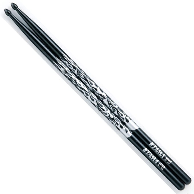 Tama Rhythmic Fire Sticks O5A-F-BS, zwart met zilverenm Muster - Drumstok
