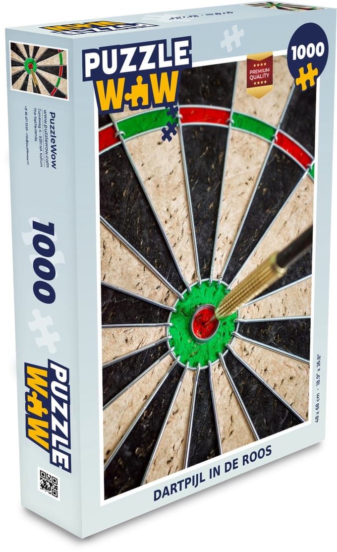 Puzzel Dartpijl in de roos - Legpuzzel - Puzzel 1000 stukjes volwassenen