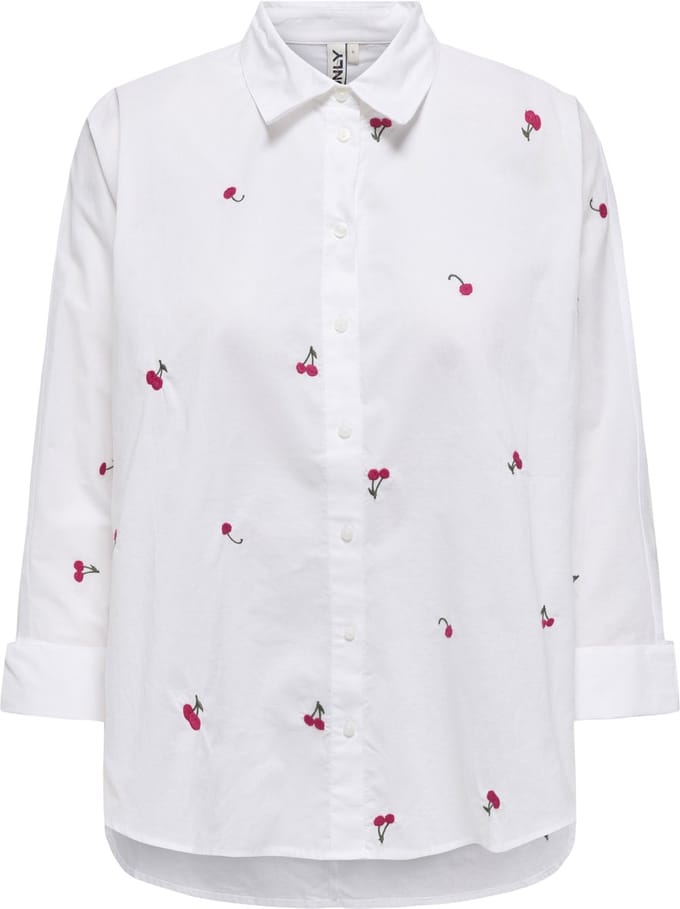 ONLY - ONLNEW LINA GRACE LS EMB SHIRT NOOS WVN - Dames - Blouses