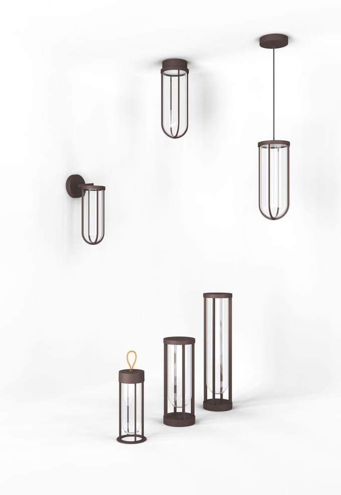Flos In Vitro unplugged draagbare lamp - donker bruin