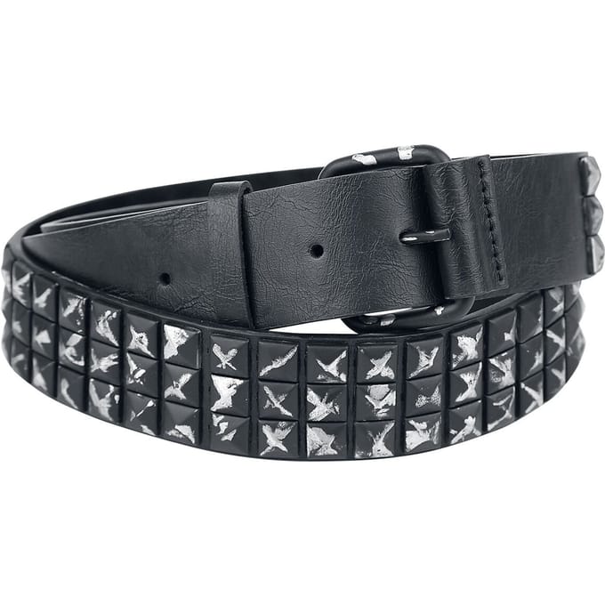 Rock Rebel by EMP Zwarte riem met studs in used look - Unisex - 110 cm