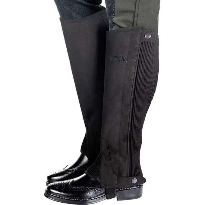 Mini-chaps van suède leer HKM