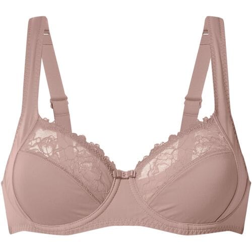 ESMARA Dames beugel-bh met kant, plus size (Beige, 85C)