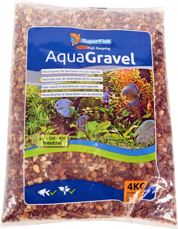 SuperFish Aqua grind donker 3-6 mm | 4 kg aquarium bodembedekking 3-6MM