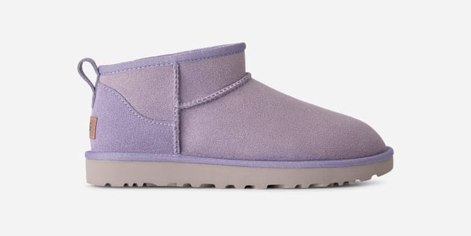 UGG® Classic Ultra Mini for Women in Warm Lilac, Size 5, Twinface/Polyester/Leather
