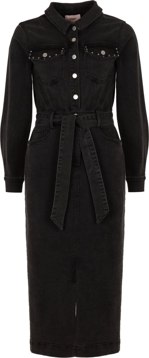 Freebird Danya Dames - Jurk - Zwart - Maat XS