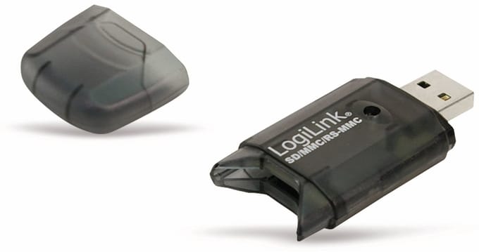 Logilink Usb-Kaartlezer Voor Laptops, Pc's En Computers Usb 2.0 Draagbaar En Handig