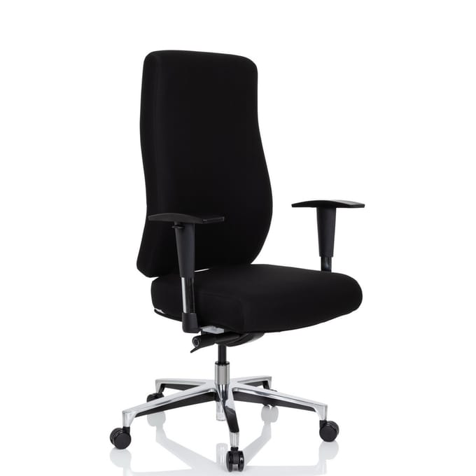 hjh OFFICE Forcom - Professionele bureaustoel - Zwart - Stof