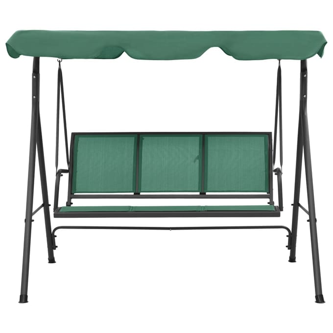vidaXL - Schommelbank - 170 - cm - textileen - en - staal - groen