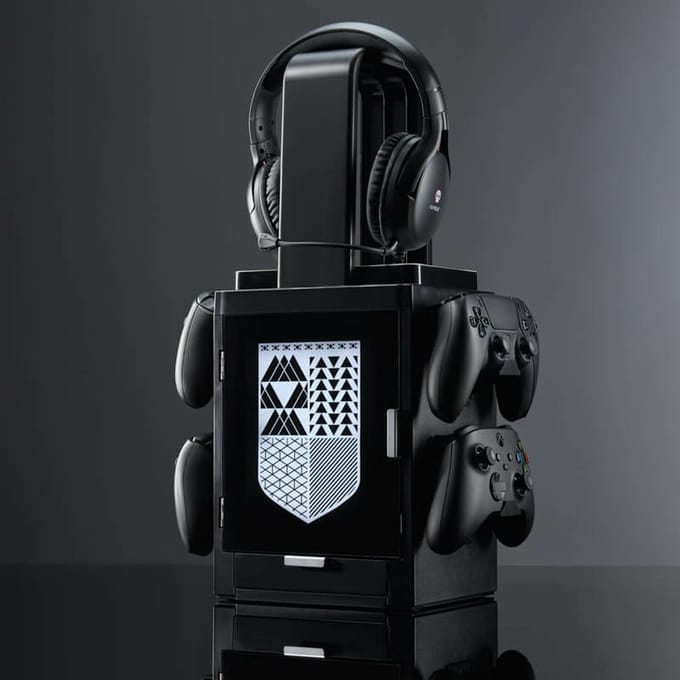 Numskull - Destiny Light Logo Inspired Gaming Locker voor 4 Controllers - 10 Games - Koptelefoon