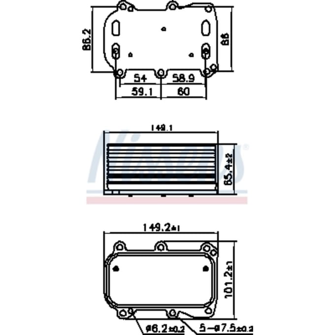 Olie radiator, motorolie NISSENS 90876