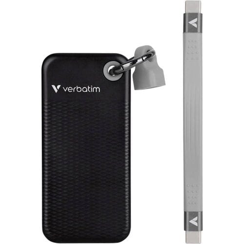 Verbatim Pocket 2 TB Externe SSD harde schijf USB-C 3.2 Gen 2 Zwart, Grijs 32194