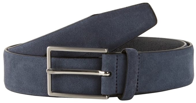Tom Tailor - TTLOGAN suède riem met vierkante gesp - Maat 105 - navy uni
